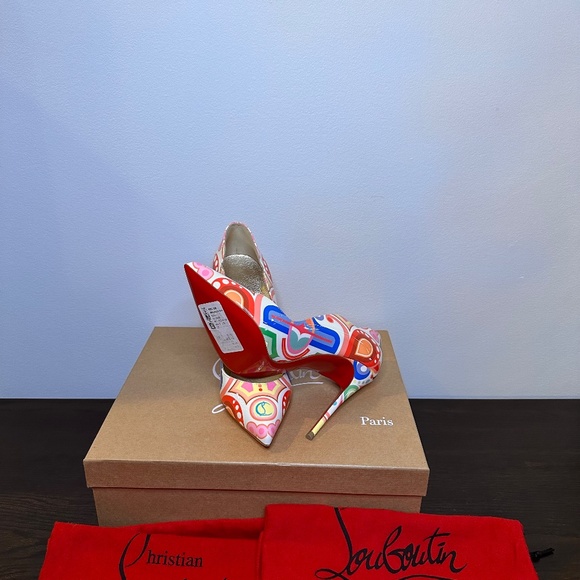 CHRISTIAN LOUBOUTIN - Hot Chick Print Pointed Toe Pump - Picture 4 of 6
